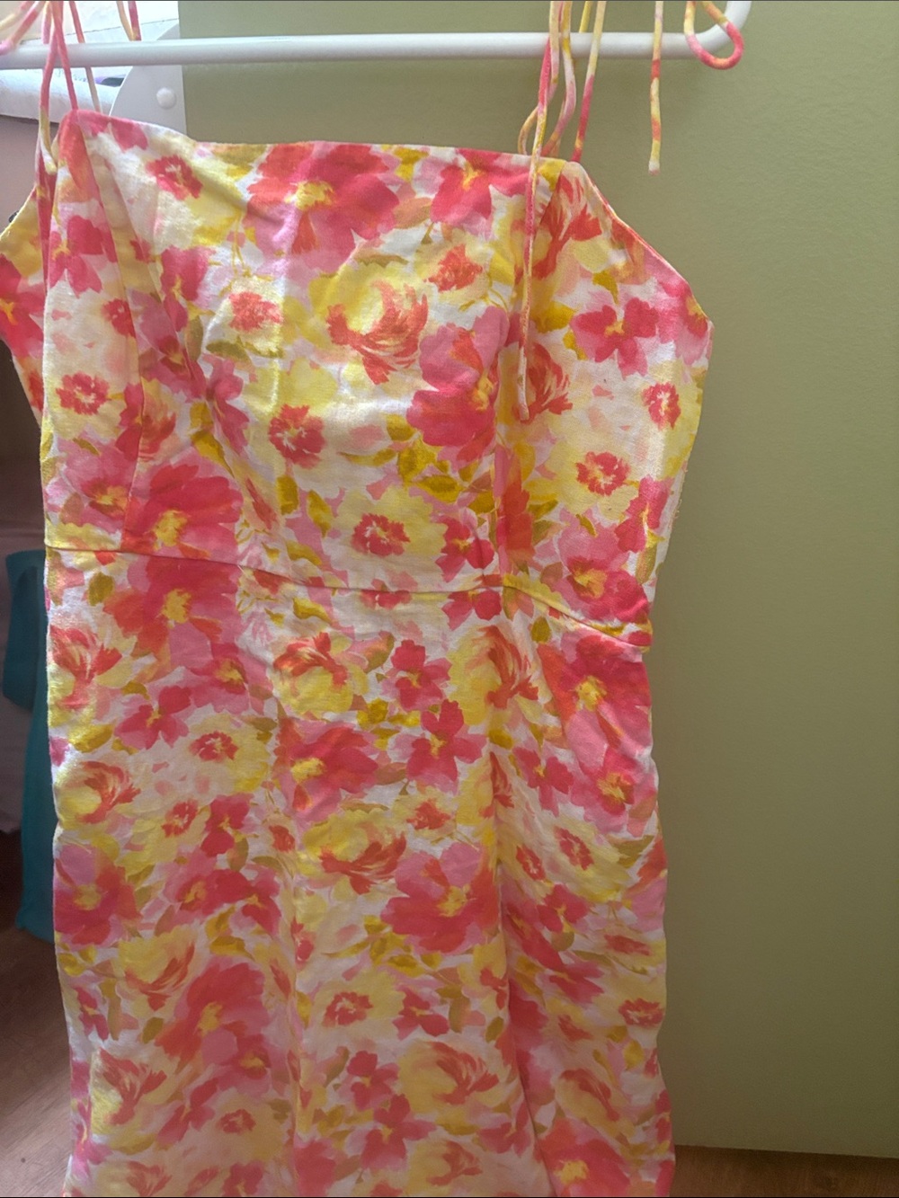 Old Navy Strapless Floral Sundress in Pink and Yellow